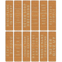 CVANU Positive Quotes Wooden Bookmark Gift for Book Reader, Book Lovers(Set of 12)_c3