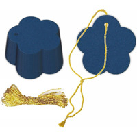 CVANU Creative Gift Tags Craft Paper with Golden String for Writable Tags, Party & Celebration Label Color-Royal Blue, Size(2.6inch X 2.6inch) (50pcs)