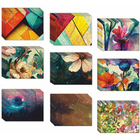 CVANU Attractive 9 Designs Greeting Cards, Blank Notecard with Envelopes for Office, All Occasion(18pc)(3x4inch)_c25