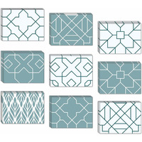CVANU Attractive 9 Designs Greeting Cards, Blank Notecard With Envelopes for Office, All Occasion(36pcs)(3x4 inch)_c20
