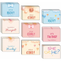 CVANU Attractive 9 Designs Greeting Cards, Blank Notecard With Envelopes for Office, All Occasion(18pcs)(3x4 inch)_c17