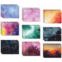 CVANU 9 Designs Greeting Card, Message Notecard with Envelope for Best Wishes, All Occasion (9pc)(3x4inch)_c23-a9