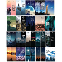 CVANU Positive Quotes Theme Printed Bookmark for Books_Set of 20 (15.2 x3.8cm)_c9