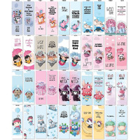 CVANU Cute Faces & Positive Quotes Theme Printed Bookmarks for Books_Set of 20 (15.2 x 3.8cm)_c13