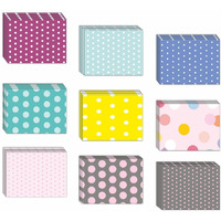 CVANU 9 Designs Greeting Card, Message Notecard with Envelope for Best Wishes, All Occasion (9pc)(3x4inch)_c24-a10