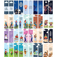 CVANU Motivational Theme Printed Bookmarks for Books_Set of 100 (15.2 x 3.8cm)_c10
