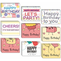 CVANU Attractive 9 Designs Greeting Cards, Blank Notecard With Envelopes for Office, All Occasion(90pcs)(3x4 inch)_c15