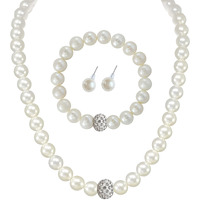 ANNA CREATIONS Latest Stylish Pearl Pendant Choker Necklace With Pearl Stud Earrings set for Women and Girls (STYLE 2)