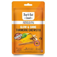 Bark out Loud by Vivaldis Glow & Shine Turmeric Chewstix - Fresh Chicken Stick Cat & Dog Treats with Pumpkin & Grape Seed Extract for Shiny Skin & Coat- Dogs & Cats of All Life Stages 100g