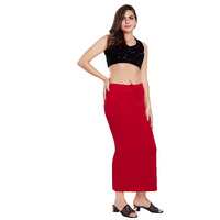 RANI SAAHIBA Womens Stretchy Slim Fishcut Petticoat Cotton Saree Shapewear(SHP32_L/XL_Blood Red)