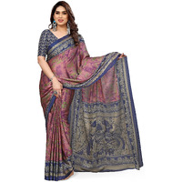 MIRCHI FASHION Womens Plain Weave Chiffon Abstract printed Saree with Blouse Piece (39043A-Pink, Blue)