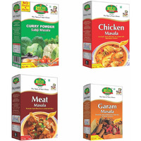 Ruchi Spices Combo(Curry Powder 100Gm, Chicken Masala 100Gm, Meat Masala 100Gm, Garam Masala 50Gm), Garlic
