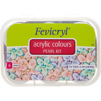 Fevicryl Acrylic Colors, Pearl Kit, 6 Shades