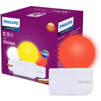 PHILIPS 0.5W LED Red Bulb, Pack of 1 (Joy Vision, Prong)