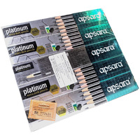 Apsara Platinum Extra Dark Pack of 10 Box of 100 Pencils