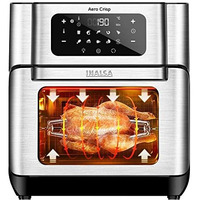 Inalsa Air Fryer Oven 12 Ltr Capacity & 1500W with Rotisserie Function|7-in-1 Air Fry,Bake,Grill,Roast,Dehydrate & Reheat Function|Digital Display|10 Preset Menu|2 Year Warranty (Aero Crisp)