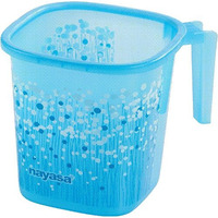 Nayasa Square Ring Funk Mug , 1.5 Liter | Mug For Bathroom | Unbreakable Material | Blue
