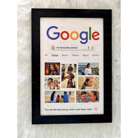 Google Search Photo for Special Person | 34 * 24 CM | Wedding Gift, Anniversary Gift | Personalised text | Birthday Gift | Photo Frame | Wooden Frame (Google Search Theme - Medium 34.5*24 CM)