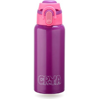 CRYA Zenith Stainless Steel Water Bottle for Hot and Cold Beverages for Upto 24 Hours, BPA Free and Leakproof Thermosteel Double Walled Insulated Vacuum Thermos Flask (600 ML, Galaxy Purple)