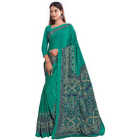 Jaanvi Fashion Womens Crepe Saree With Unstitched Blouse Piece(pearl-silk-9002-c)