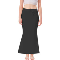 XOYA Lycra Blended Saree Shapewear for WomenFishcut Fit Shapewear Petticoat for Women Saree - Black M