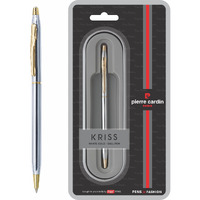Pierre Cardin Premium Kriss White Gold Metal Roller Ball Pen With Twist Mechanism | Ideal For Rakhi & Festive Gifting | Blue Ink