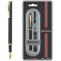 Pierre Cardin Premium Golden Eye Matte Black Finish Fountain Pen | Ideal For Rakhi & Festive Gifting | Blue Ink