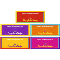 SVM CRAFT Raki cards, happy raksha bandhan cards, Colorful Rakhi Packing Thik Cards for Rakhi Packaging| Rakhi Packing Material| 2.5x6 inch Size cards for Rakhi Packaging (Pack of 25)