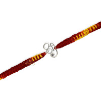 SJ SHUBHAM JEWELLERS 925 Sterling Silver Rakhi for brother God Rakhi Bracelet Raksha Bandhan Pure Cotton For Men, Rakhi With Roli Chawal