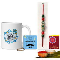TONKWALAS Rakhi for Brother | Pack of 5 | Rakhi for Brother With Gift Combo Set | Rakhi Gift Hamper | Rakhi Gift For Brother (MUG-5-C26)