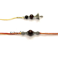 RDK Original Handcrafted Red Sandalwood Dora Rakhi For Bhaiya | Rakhi for brother | Chandan Rakhi For Bhai | Wooden Rakhifor Bhaiya