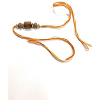 RDK Original Handcrafted Sandalwood Antique Beaded Pipe Pattern Dora Rakhi Chandan Designer Rakshbandhan Rakhis for Bhaiya Brother