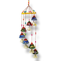 JH Gallery Handcrafted Rajasthani Door/Wall Hanging Decorative Showpiece/Wall Hanging/Home Decor/Home Furnishing/Diwali Gift/Corporate Gift (J Bells Pack of 1, Multicolor)