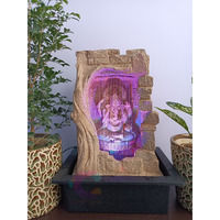 Craftisan Decorative Water Fountain for Home Dcor, Office, Indoor & Outdoor, Garden, Puja Room, Vaastu, Reception, Spa, Gifting. (Yellow Ganesh)