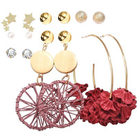 Yellow Chimes Latest Fashion Gold Plated Geometric Design Dangle Earrings for Women and Girls (Design 13)