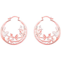 GIVA 925 Silver Bhumi Rose Gold Eyebright Hoop Earrings| Rakhi Rakshabandhan Gift for Sister Bhabhi, Gifts for Women & Girls | With Certificate of Authenticity and 925 Stamp | 6 Months Warranty*