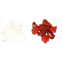 R.R. SHEIKH GEMS Natural Healing Crystal Gemstones Combo: Clear Quartz And Carnelian Stones.