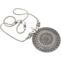 Sasitrends Oxidised German Silver Pendant Necklace for Women and Girls