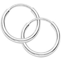 Ananth Jewels 925 Sterling-Silver Hoop Earrings For Women, White