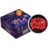 Lexton 36 Feet Long 40 LED Power Pixel Serial String/Fairy Light | Plug Sourced | Suitable for Home & Outdoor Decoration, Diwali, Christmas, Ramadan, Wedding, Party, Festival (Pack of 10, Red)