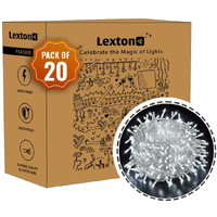 Lexton 36 Feet LED Decorative String Light | Plug Sourced | Suitable for Indoor & Outdoor Decorations, Diwali, Christmas, Wedding, Party, Lawn, (Pack of 20, White)