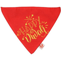Lana Paws Adjustable & Comfortable Happy Diwali Dog Bandana Scarf, M-L