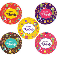 SVM CRAFT Diwali Stickers, Happy Diwali Stickers, Gift Stickers, Diwali Gift Tags, Diwali Stickers, (4.5 cm) -80 Stickers