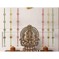 Jh Gallery Handmade Artificial Flowers Garland Pom Pom Strings Home Decorative Wall Hangings|Diwali Decoration Items For Home Decor|Pooja Room Decoration Items - Pack Of 6, 5 Feet, 7.6 Cm - Multicolor