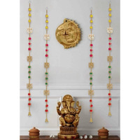 Jh Gallery Handmade Artificial Flowers Garland Strings Home Mandir Wall Door Hangings Toran Items For Home Decor|Diwali Decoration Items For Home Decor-Pack Of 4,3 Ft,6.4 Cm-Multicolor