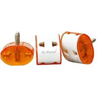 Hi-Plasst 2-Pin Plug Multi-Plug Adapter Socket-Connector (Pack of 2) Universal Travel Multiplug for Diwali Lights Christmas Lights Parties & DIYs // US to India Converter (2)