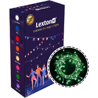 Lexton Lunar Decorative String Light/Fairy Light | 12.5 Meter, 75 LEDs | Plug Sourced | Suitable for Home & Outdoor Decoration, Diwali, Christmas, Wedding, Party, Lawn (Pack of 1, Green)