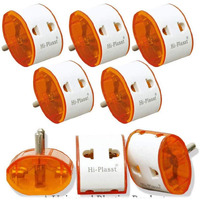 Hi-Plasst 2-Pin Plug Multi-Plug Adapter Socket-Connector (pack of 5) Universal Travel Multiplug for Diwali Lights Christmas Lights Parties & DIYs // US to India Converter (5)