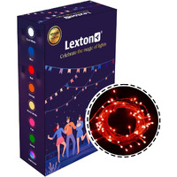 Lexton Lunar Decorative String Light/Fairy Light | 12.5 Meter, 75 LEDs | Plug Sourced | Suitable for Home & Outdoor Decoration, Diwali, Christmas, Wedding, Party, Lawn (Pack of 1, Red)