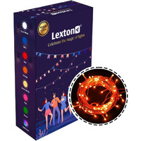 Lexton Lunar Decorative String Light/Fairy Light | 12.5 Meter, 75 LEDs | Plug Sourced | Suitable for Home & Outdoor Decoration, Diwali, Christmas, Wedding, Party, Lawn (Pack of 1, Orange)